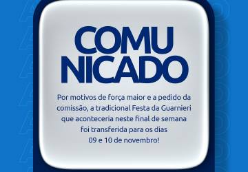 Tradicional Festa de Guarnere irá ocorrer em novembro nos dias 09 e 10