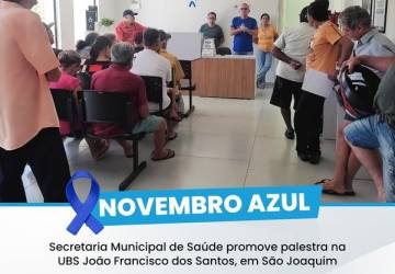 Prefeitura Municipal de Cardoso Moreira: Palestra de Novembro Azul é Realizada na UBS João Francisco dos Santos