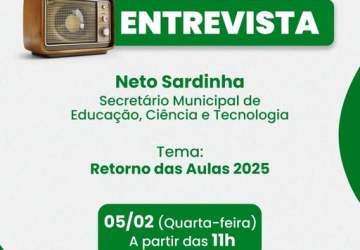 Hoje a partir das 11 horas na Transmania FM - Entrevista com Neto Sardinha